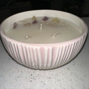 Anthropologie Candle with Marbled Stones